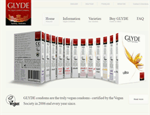 Tablet Screenshot of glyde-condoms.com